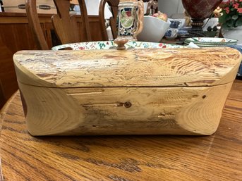 Beautiful Handcrafted Lidded Wood Bowl