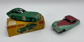 2 Vintage Dinky Toys ~ Bristol 450 Sports Coupe W/Box & Jaguar ~