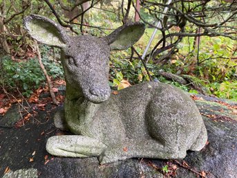 Concrete Outdoor Laying Deer Statue