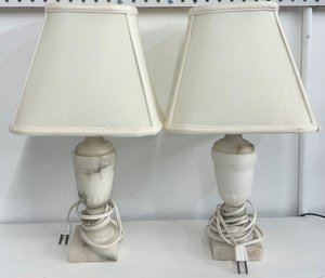 Pair Of Marble Lamps