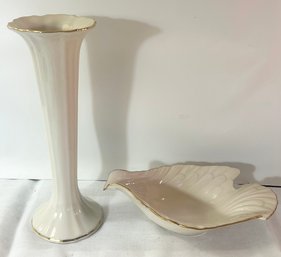 Elegant Lenox Vase & Dish
