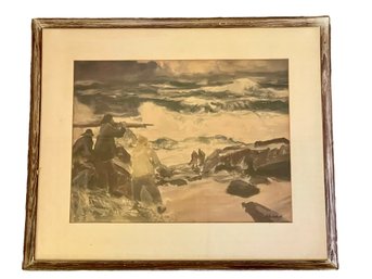 Vintage Framed Wall Art With Moody Storm Theme