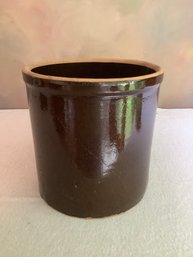 Brown Pottery Crock