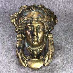 Fabulous Antique Heavy Brass Door Knocker - Classic Form - Beautiful Quality - Very Nice Antique Piece !