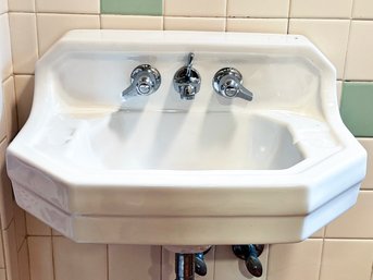 An Antique Porcelain Wall Mount Sink