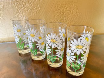Set Of Four Vintage Culver Daisy Tumblers (2 Of 2)