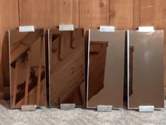 Set Of 4 IKEA Mirrored Trays 8 X 18