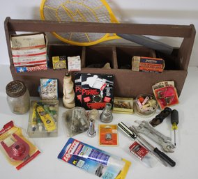 Vintage Handmade Carpenters Tool Box Full Of Tools