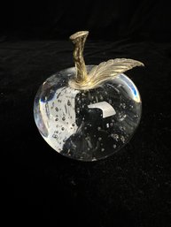 Glass Apple Paper Weight