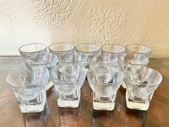 Set Of 13 Mid Century Modern Libbey Rocks Glasses