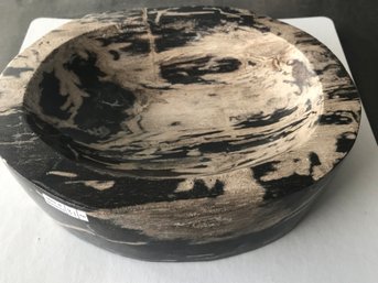 Petrified Wood Bowl, 6 .83 LB, 9 Inch By 8 Inch