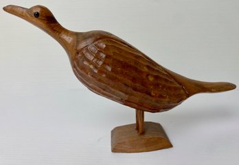Signed Hand-carved Wooden Bird