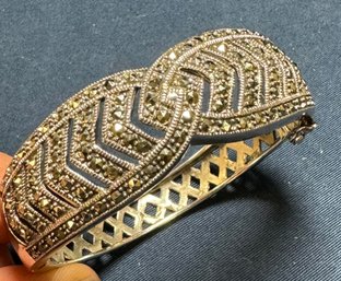 Beautiful Open Work Sterling Silver Cuff Bracelet