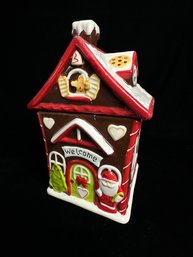 Christmas Ginger Bread House Cookie Jar