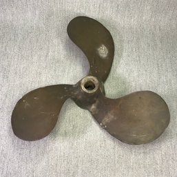 Fantastic Antique Brass Boat Propeller - Heavy Old Piece - Great Wall Or Garden Decor - SOLID BRASS !