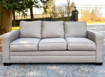 A Modern Linen Sofa - Matches Loveseat In Same Sale
