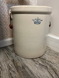 6 Gallon Antique Crock With Handles