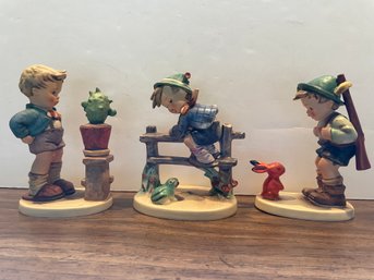 Three Vintage 1970' Hummel Figures. Up To  5.5' Tall (4)