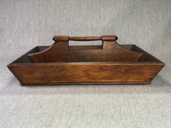 Lovely Antique Primitive Knife / Tool Carrier - Hand Made From Chestnut - Beautiful Old Patina - Nice Finish