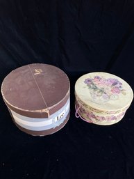 Vintage Hat Boxes With Dobbs Hat