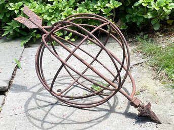 A Vintage Wrought Iron Armillary Sphere