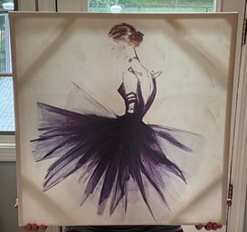 Dancer In A Purple Dress Canvas Art Print