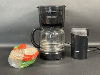 Coffee Maker, Coffee Filters, Coffee Grinder!