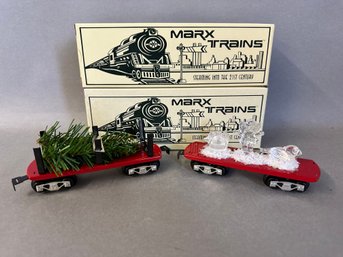 NIB Marx Trains: Red Tree Car Eight Wheel & 1999 Ice Parade