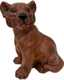 Large Vintage Chalkware Lion Cub