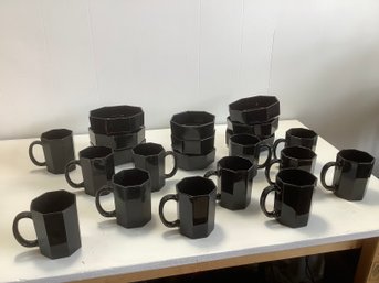 Black France Mugs And Bowls