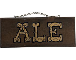 Vintage Wooden Beer Sign - Ale