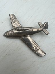 Vintage Silver Airplane Pin