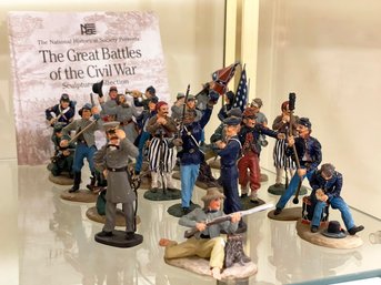 Franklin Mint Great Battles Of The Civil War Commemorative Metal Soldiers