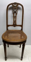 Antique Carved Cane Seat Lady's Chair