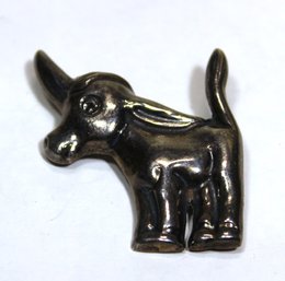 Vintage Mexican Sterling Silver Donkey Formed Brooch