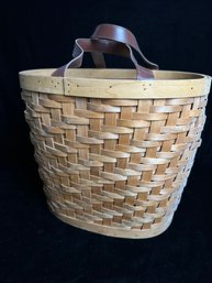 Fabric Handled Woven Basket