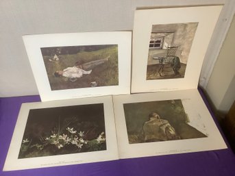 Set Of 4 Andrew Wyeth Prints