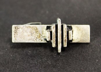 MEXICAN STERLING SILVER TIE CLASP, HALLMARKED ART DECO