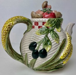 Vintage Fitz And Floyd Porcelain Vegetable Teapot