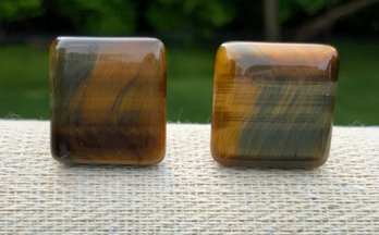 Vintage Tigers Eye Cuff Links