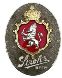 Vintage Stroh's Lion Placard Beer Bar Tavern Sign 13x10