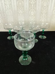 Libby Margarita Glasses With Cactus Stems