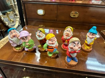 Vintage Disney - Seven Dwarfs - Made Of Vinyl  Good Condition