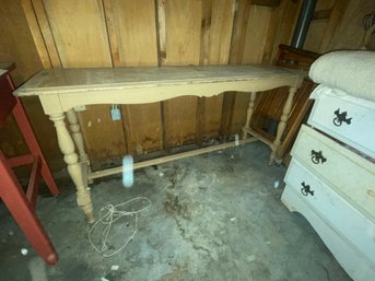 ANTIQUE PAINTED LIBRARY TABLE