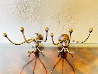 Pair Of Brass Coat Hooks