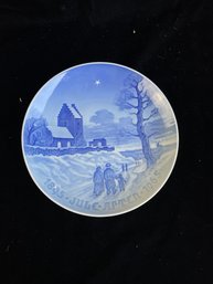 1895-1965 Jule Aften Blue And White Dish