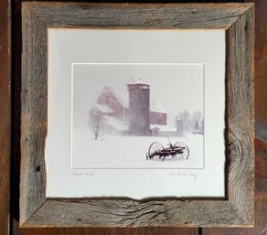 March Wind / Beautiful Signed Photograph Print In Rustic Frame