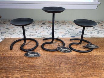 Lot Of Three (3) Swedish Metal Candle Stands - Brand New With Tags - Three Stand For One Bid - BRAND NEW !