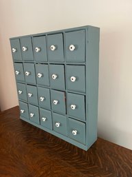 Painted Antique Multi Drawers Country  Store? Hardware? Storage Cabinet, Made Of Old Cigar Boxes.