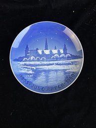 1895-1960 Jule Aften Blue And White Dish